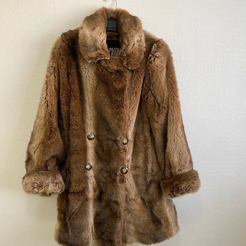 Cassini Faux Fur Women’s Coat size 10